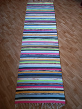 Lataa kuva Galleria-katseluun, Värikäs puuvillamatto 245x74cm