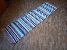 Lataa kuva Galleria-katseluun, Värikäs puuvillamatto 245x74cm