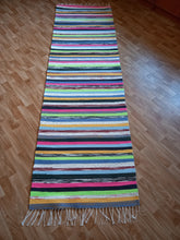 Lataa kuva Galleria-katseluun, Värikäs puuvillamatto 245x74cm