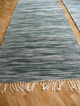 Load image into Gallery viewer, Sinivihertävä matto 2kpl 225x77cm