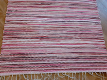 Lataa kuva Galleria-katseluun, Vaaleansävyinen räsymatto 182x77