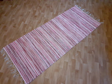 Lataa kuva Galleria-katseluun, Vaaleansävyinen räsymatto 182x77