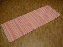 Lataa kuva Galleria-katseluun, Vaaleanpunasävyinen räsymatto 200x75