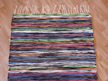 Lataa kuva Galleria-katseluun, Räsymatto kirjava musta 200x75cm