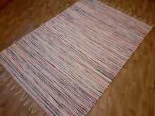 Lataa kuva Galleria-katseluun, Vaalea iso räsymatto 205x137cm