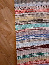 Lataa kuva Galleria-katseluun, Vaalea räsymatto 230x76cm