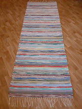 Lataa kuva Galleria-katseluun, Vaalea räsymatto 230x76cm