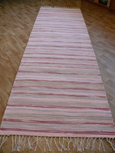 Lataa kuva Galleria-katseluun, Vaalea puuvillamatto 250x75cm