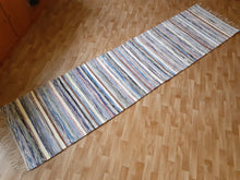 Lataa kuva Galleria-katseluun, Vaalea räsymatto 300x75cm