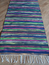 Lataa kuva Galleria-katseluun, Tumma räsymatto 163x74cm