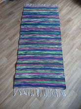 Lataa kuva Galleria-katseluun, Tumma räsymatto 163x74cm