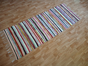 Räsymatto vaalea värikäs 182x75cm