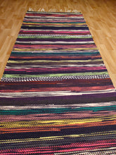 Lataa kuva Galleria-katseluun, Värikäs puuvillamatto 200x74cm