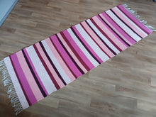 Lataa kuva Galleria-katseluun, Värikäs puuvillamatto 204x73cm