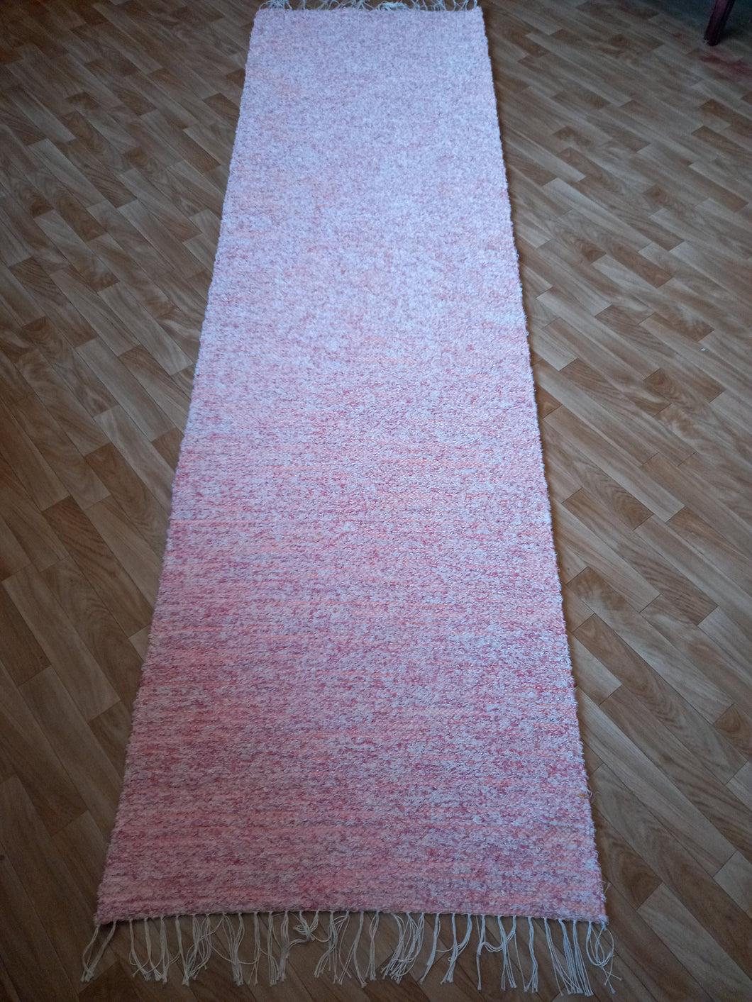 Vaaleanpunainen sävymatto 260x74cm