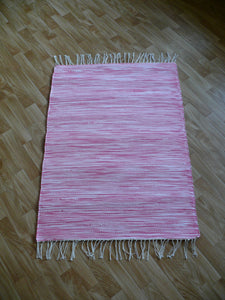 Pinkki räsymatto 104x74cm