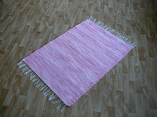 Lataa kuva Galleria-katseluun, Pinkki räsymatto 104x74cm