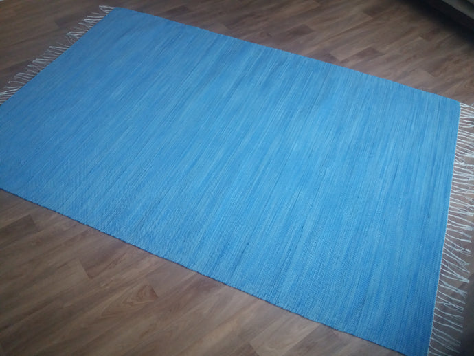 Sininen puuvillamatto 210x140cm