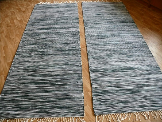 Sinivihertävä matto 2kpl 225x77cm